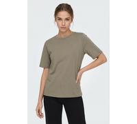 Kurzarmshirt ONLY "ONLONLY S/S TEE JRS NOOS", Damen, Gr. S, walnut, Jersey, Obermaterial: 100% Baumwolle, unifarben, regular fit normal, Rundhals, Shirts, regular fit, casual, Single Jersey, Baumwolle