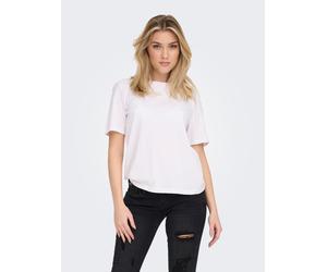 Kurzarmshirt ONLY "ONLONLY S/S TEE JRS NOOS", Damen, Gr. S, weiß, Jersey, Obermaterial: 100% Baumwolle, unifarben, regular fit normal, Rundhals, Shirts, regular fit, casual, Single Jersey, Baumwolle, 