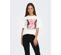 Kurzarmshirt ONLY "ONLSIFF S/S TOP BOX JRS", Damen, Gr. XL, cloud dancer print:siff lips, Jersey, Obermaterial: 100% Baumwolle, bedruckt, regular fit, Rundhals, Shirts (59727867-XL) cloud dancer print