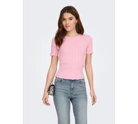 Kurzarmshirt ONLY "ONLTENNA O-NECK S/S TOP JRS NOOS", Damen, Gr. M, romance rose, Jersey, Obermaterial: 50% Baumwolle, 50% Polyester, unifarben, regular fit normal, Rundhals, Shirts (74574763-M) roman