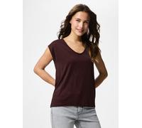 PIECES Regular Fit Shirt aus Viskose-Mix Modell 'BILLO' in Bordeaux, Größe S