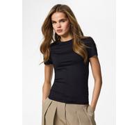 Kurzarmshirt PIECES "PCLULA SS TEE JRS NOOS", Damen, Gr. L, schwarz, Jersey, Obermaterial: 90% Nylon, 10% Elasthan, unifarben, normal, Rundhals, Shirts, Materialmix (50546422-L) schwarz