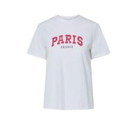 Kurzarmshirt PIECES "PCMARIA SS O-NECK TEE BC MM JRS", Damen, Gr. M, hellweiß print:pink lemonade, schwarz, Jersey, Obermaterial: 100% Baumwolle, bedruckt, Rundhals, Shirts Kurzarmshirt (74057133-M)