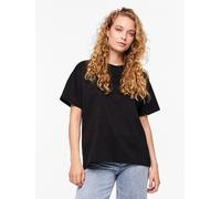 Kurzarmshirt PIECES "PCSKYLAR SS OVERSIZED TEE NOOS", Damen, Gr. L, schwarz, Jersey, Obermaterial: 57% Polyester, 43% Baumwolle, unifarben, oversize normal, Rundhals, Shirts (24296024-L) schwarz