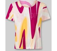 Kurzarmshirt pink-sonnengelb-gemustert 40
