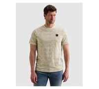 Kurzarmshirt PME LEGEND "T-shirt RH slub jersey alloverprint", Herren, Gr. 3XL, bone weiß, Jersey, Obermaterial: 100% Baumwolle, gemustert, gerade hüftbedeckend, Rundhals, abgesteppte Kante, Shirts, g