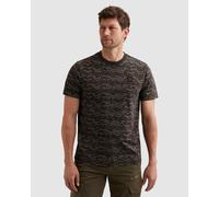 Kurzarmshirt PME LEGEND "T-shirt RH slub jersey alloverprint", Herren, Gr. 3XL, obsidian, Jersey, Obermaterial: 100% Baumwolle, gemustert, gerade hüftbedeckend, Rundhals, abgesteppte Kante, Shirts, ge
