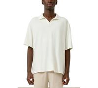 Kurzarmshirt QS, Herren, Gr. XXL, weiß, Jersey, Obermaterial: 90% Baumwolle, 10% Leinen, unifarben, normal hüftbedeckend, V-Ausschnitt, abgesteppte Kante, Shirts, Sommer-Poloshirt mit Leinen (70617036