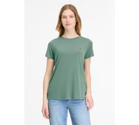 Kurzarmshirt RAGWEAR "ADORI B", Damen, Gr. XS, grün (baltic), Jersey, Obermaterial: 60% Baumwolle, 40% Polyester, bestickt, regular fit normal, Rundhals, Shirts Kurzarmshirt (77155810-XS)