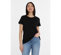 Kurzarmshirt RAGWEAR "ADORI LOVE", Damen, Gr. M, schwarz, Jersey, Obermaterial: 100% Baumwolle, unifarben, hüftlang, Rundhals, Shirts Kurzarmshirt, Topseller (18220869-M)