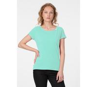 Kurzarmshirt RAGWEAR "FLLORAH GOTS", Damen, Gr. XS, lagoon grün, Jersey, Obermaterial: 100% Baumwolle, unifarben, normal, Rundhals, Shirts Kurzarmshirt, Bestseller aus Single Jersey mit softem Finish