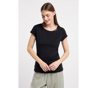 Kurzarmshirt RAGWEAR "FLLORAH GOTS", Damen, Gr. XS, schwarz, Jersey, Obermaterial: 100% Baumwolle, unifarben, normal, Rundhals, Shirts Kurzarmshirt, Bestseller aus Single Jersey mit softem Finish und