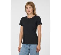 Kurzarmshirt RAGWEAR "MINTTA", Damen, Gr. L, dunkelgrau, Jersey, Obermaterial: 50% Baumwolle, 50% Polyester, unifarben, normal, Rundhals, Shirts, Klassischer Fit aus Single Jersey mit softem Finish (9