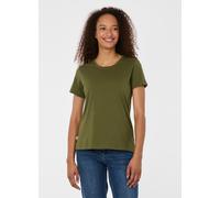Kurzarmshirt RAGWEAR "MINTTA", Damen, Gr. L, schwarz olive, Jersey, Obermaterial: 50% Baumwolle, 50% Polyester, unifarben, normal, Rundhals, Shirts, Klassischer Fit aus Single Jersey mit softem Finish