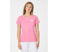 Kurzarmshirt RAGWEAR "MINTTA PRINT", Damen, Gr. L, pink, Jersey, Obermaterial: 100% Baumwolle, washed, normal, Rundhals, Shirts, Klassischer Fit aus Baumwolle in ausgewaschener Optik mit Herz-Print (3