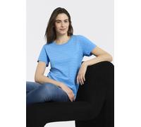 Kurzarmshirt RAGWEAR "MINTTA ZIG ZAG O", Damen, Gr. XS, blau, Jersey, Obermaterial: 100% Baumwolle, bedruckt, normal, Rundhals, Shirts Kurzarmshirt, mit Logoschriftzug (78419753-XS)