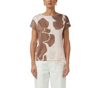 Blusenshirt mit U-Boot-Ausschnitt und Frontprint 46 pink|braun 2179423.41D3.46