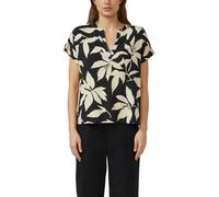 Gemustertes Jersey-T-Shirt mit V-Ausschnitt 42 schwarz|beige 2176251.99A2.42