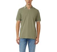 Poloshirt aus Flammgarn-Piqué mit Kontrastabschlüssen L olive 2176185.7853.L