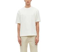 Kurzarmshirt S.OLIVER, Jungen, Gr. XL, weiß, Single Jersey, Obermaterial: 100% Baumwolle, unifarben, normal hüftbedeckend, Rundhals, abgesteppte Kante, Shirts, Sommershirt in Struktur-Optik (33642404-