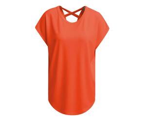 Kurzarmshirt SMITH & SOUL, Damen, Gr. S, rot (chili), Single Jersey, Material: 70% Modal, 30% Polyester, unifarben, regular fit normal, Rundhals, angeschnitten, Shirts, mit überschnittenen Schultern (