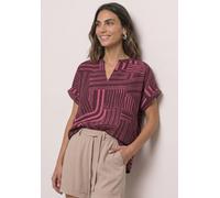 Damen Dropped Shoulder Shirt mit Split Neck