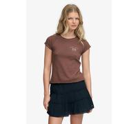 Kurzarmshirt SUPERDRY "ATH ESS SLUB GRAPHIC TEE", Damen, Gr. M, braun (chestnut braun), Single Jersey, Obermaterial: 100% Baumwolle, bedruckt, skinny fit kurz, Rundhals, Shirts, Baumwolle, skinny fit