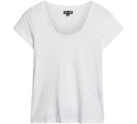 Kurzarmshirt SUPERDRY "SCOOP NECK TEE", Damen, Gr. XL, weiß (optic), Single Jersey, Obermaterial: 60% Baumwolle, 40% Modal, unifarben, regular fit hüftbedeckend, Rundhals, Shirts (92754051-XL) optic