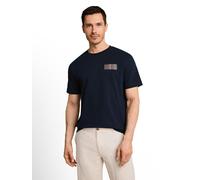 Kurzarmshirt TOM TAILOR, Herren, Gr. XL, sky captain blau, Single Jersey, Obermaterial: 100% Baumwolle, bedruckt, bestickt, regular fit hüftbedeckend, Rundhals, abgesteppte Kante, Shirts, Sommershirt