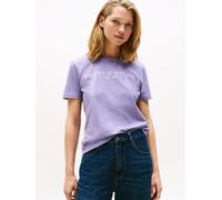 Tommy Hilfiger Regular Fit T-Shirt aus reiner Baumwolle in Lavender, Größe L