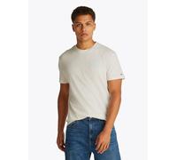Kurzarmshirt TOMMY JEANS "TJM REG BUBBLE BACK SS TEE EXT", Herren, Gr. 3XL, weiß (ancient weiß), Single Jersey, Obermaterial: 100% Baumwolle, regular fit normal, Rundhals, eingesetzt abgesteppte Kante