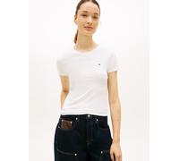 Kurzarmshirt TOMMY JEANS "TJW 3PACK C-NECK TEE", Damen, Gr. XL (42), schwarz, ecru, rot alert, Single Jersey, Obermaterial: 100% Baumwolle, unifarben, regular fit hüftlang, Rundhals, abgesteppte Kante