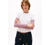 Tommy Jeans Damen Tjw Slim C-Neck Tee Dw0dw20459 S/S T-Shirt, White (Ecru), XL EU