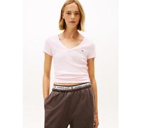 Tommy Jeans Dw0dw17385 Kurzarm-t-shirt Mit V-ausschnitt S Light Pink