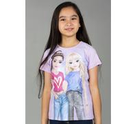 Kurzarmshirt TOPMODEL "TOPModel Kurzarmshirt", Mädchen, Gr. 128, lila (orchid bloom), Obermaterial: 100% Baumwolle, Basic, regular fit, Rundhals, Shirts (72046139-128) orchid bloom