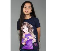 Kurzarmshirt TOPMODEL "TOPModel Kurzarmshirt", Mädchen, Gr. 164, blau (navy blazer), Obermaterial: 100% Baumwolle, Basic, regular fit, Rundhals, Shirts (13226931-164) navy blazer