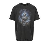 Kurzarmshirt "Upscale by Mister Tee Herren", Damen, Gr. L, acid schwarz, 100% Baumwolle, UPSCALE BY MISTER TEE, unifarben, oversize, Rundhals, Shirts (24113603-L) acid schwarz