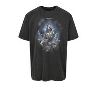 Kurzarmshirt "Upscale by Mister Tee Herren", Damen, Gr. XS, acid schwarz, 100% Baumwolle, UPSCALE BY MISTER TEE, unifarben, oversize, Rundhals, Shirts Kurzarmshirt (24113603-XS)