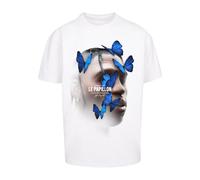 Kurzarmshirt "Upscale by Mister Tee Herren Le Papillon Oversize Tee", Herren, Gr. 4XL, weiß, 100% Baumwolle, UPSCALE BY MISTER TEE, unifarben, oversize, Rundhals, Shirts (64442224-4XL) weiß