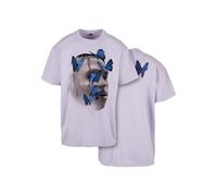 Kurzarmshirt "Upscale by Mister Tee Herren Le Papillon Oversize Tee", Herren, Gr. XXL, lila, 100% Baumwolle, UPSCALE BY MISTER TEE, unifarben, oversize, Rundhals, Shirts (46707743-XXL) lila