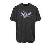 Kurzarmshirt "Upscale by Mister Tee Herren Vive la Liberte Oversize Tee", Damen, Gr. L, schwarz acid washed, 100% Baumwolle, UPSCALE BY MISTER TEE, unifarben, oversize, Rundhals, Shirts (25634146-L) s