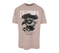 Kurzarmshirt "Upscale by Mister Tee Unisex La Familia Heavy Oversize Tee", Damen, Gr. M, beige (duskrose), 100% Baumwolle, UPSCALE BY MISTER TEE, unifarben, oversize, Rundhals, Shirts (72137841-M) dus