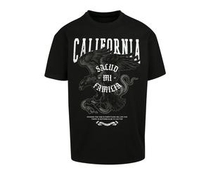 Kurzarmshirt "Upscale by Mister Tee Unisex La Familia Heavy Oversize Tee", Damen, Gr. M, schwarz, 100% Baumwolle, UPSCALE BY MISTER TEE, unifarben, oversize, Rundhals, Shirts (91624661-M) schwarz