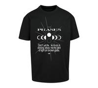 Kurzarmshirt "Upscale by Mister Tee Unisex Moon Phases Tee", Jungen, Gr. M, schwarz, 100% Baumwolle, UPSCALE BY MISTER TEE, unifarben, oversize, Rundhals, Shirts (14588261-M) schwarz