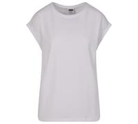 Kurzarmshirt URBAN CLASSICS "Urban Classics Damen Ladies Extended Shoulder Tee", Damen, Gr. 3XL, weiß, 100% Baumwolle, unifarben, loose fit, Rundhals, Shirts (53201139-XXXL) weiß
