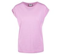 Kurzarmshirt URBAN CLASSICS "Urban Classics Damen Ladies Extended Shoulder Tee", Damen, Gr. M, coolpink, 100% Baumwolle, unifarben, loose fit, Rundhals, Shirts (90476033-M) coolpink