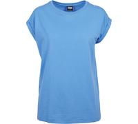 Kurzarmshirt URBAN CLASSICS "Urban Classics Damen Ladies Extended Shoulder Tee", Damen, Gr. M, horizonblau, 100% Baumwolle, unifarben, loose fit, Rundhals, Shirts (85811532-M) horizonblau