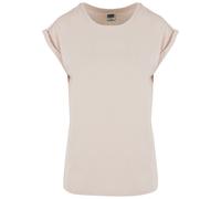 Kurzarmshirt URBAN CLASSICS "Urban Classics Damen Ladies Extended Shoulder Tee", Damen, Gr. XS, pink, 100% Baumwolle, unifarben, loose fit, Rundhals, Shirts (58500804-XS) pink