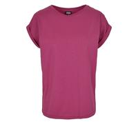 Kurzarmshirt URBAN CLASSICS "Urban Classics Damen Ladies Extended Shoulder Tee", Damen, Gr. XXL, brightviolet, 100% Baumwolle, unifarben, loose fit, Rundhals, Shirts (79148720-XXL) brightviolet