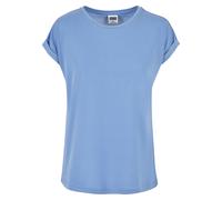 Kurzarmshirt URBAN CLASSICS "Urban Classics Damen Ladies Modal Extended Shoulder Tee", Damen, Gr. S, horizonblau, 77% Modal, 23% Polyester, unifarben, loose fit, Rundhals, Shirts Kurzarmshirt (1578223